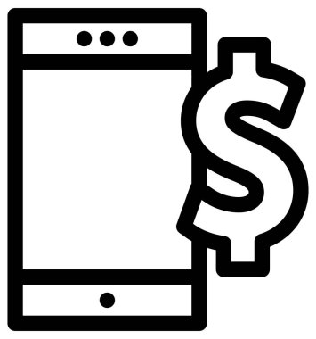 bankacılık ve finans hattı vektör simgesi.