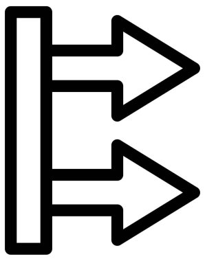 beyaz arkaplanda izole edilmiş yönlü ok simgesi 