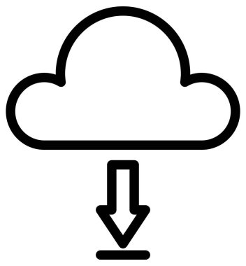 bulut depolama vektörü simgesi