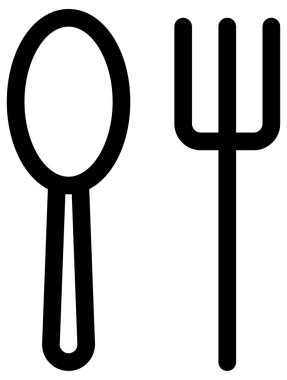Çatal ve kaşığın vektör çizimi