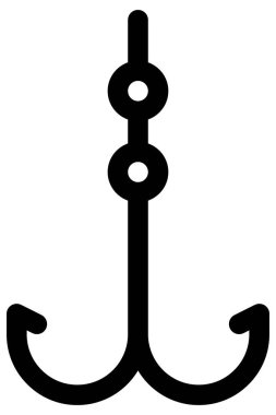 anchor düz vektör simgesi