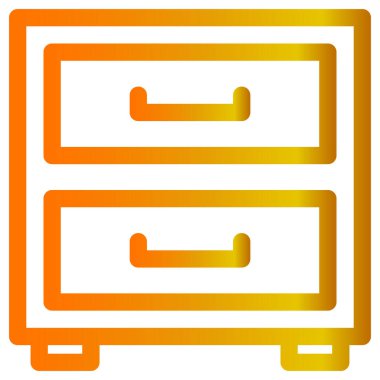 arşiv vektörü simgesi. Tarz iki renkli düz sembol, turuncu 