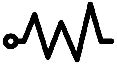 Beyaz arkaplanda basit ve minimalist siyah felaket vektör simgesi