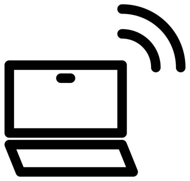 Laptop Düz Vektör Simgesi