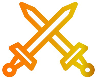 Kılıç vektör simgesi. biçim düz sembol, pembe renk, yuvarlak açılar, beyaz arkaplan