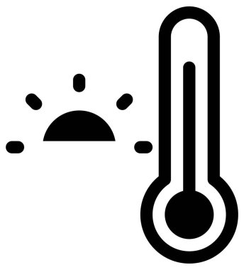 termometre simgesi, vektör illüstrasyonu