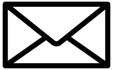 Posta simgesi, vektör illüstrasyonu. düz tasarım biçimi