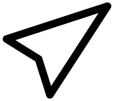 Basit ve minimalist ofis, beyaz üzerine cesur vektör simgesi