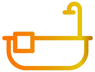 tap vektör simgesi. biçim düz sembol, turuncu renk, yuvarlak açılar, beyaz arkaplan