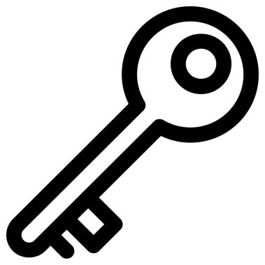 anahtar vektör simgesi. biçim iki renkli düz semboldür