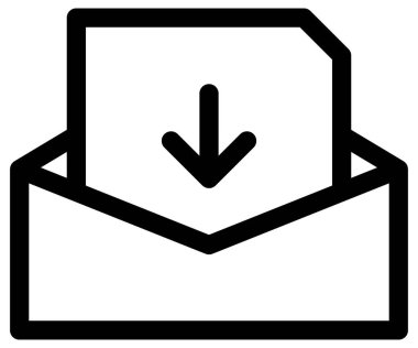 indirme ve zarf vektör simgesi