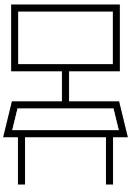 Mobilya simgesinin vektör illüstrasyonu