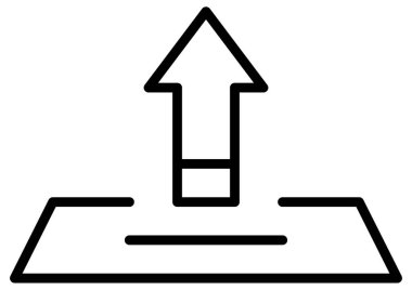 Satır vektör simgesi yükle.