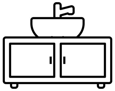 Mobilya simgesinin vektör illüstrasyonu