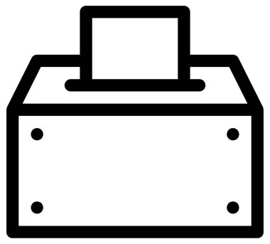 Basit ve minimalist hükümet ve beyaz üzerine aday vektör simgesi