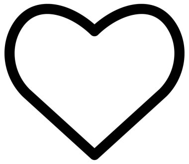 Kalp ikonu tasarımı. Vektör illüstrasyon biçimi, beyaz arkaplan üzerinde düz bir simgedir..