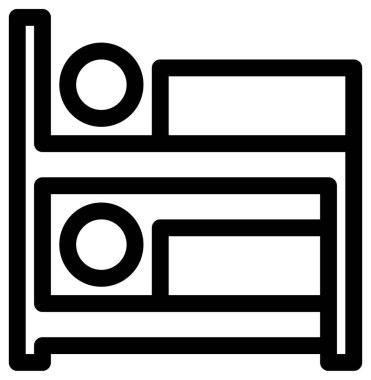 ofis ve seyahat çizgisi vektör simgesi.