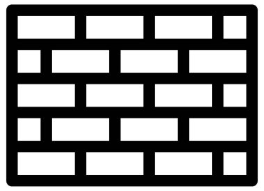 Basit ve minimalist askeri vektör simgesi