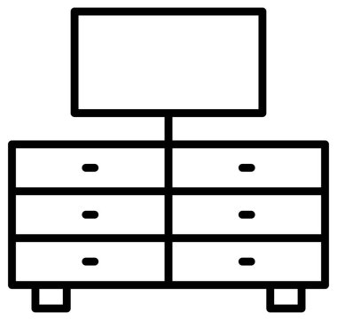 Mobilya simgesinin vektör illüstrasyonu