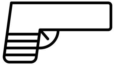 Basit ve minimalist askeri vektör simgesi