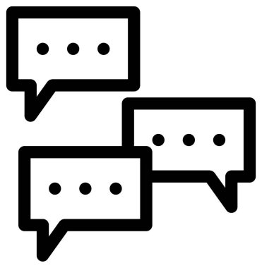 Sohbet simgesi, vektör çizimi