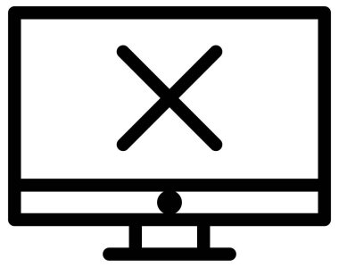 Simge vektörünü izle. bilgisayar pc işareti