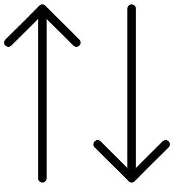 beyaz arkaplanda izole edilmiş yönlü ok simgesi 