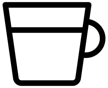 Kahve vektörü ikonu. fincan illüstrasyonu.