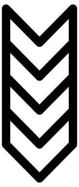 koyu siyah ana çizgi oku beyaz üzerine izole