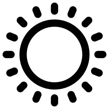 yaz koyu simgesi, vektör illüstrasyonu 