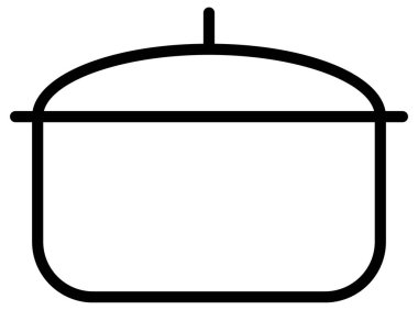 Mutfak aletleri satır vektör simgesi.