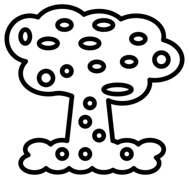 Beyaz üzerine basit ve minimalist ekoloji çizgi vektör simgesi