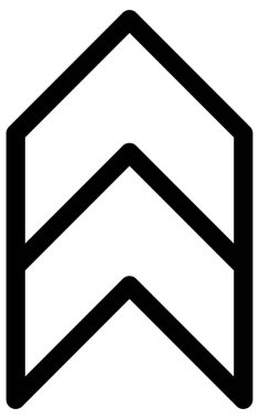 koyu siyah ana çizgi oku beyaz üzerine izole