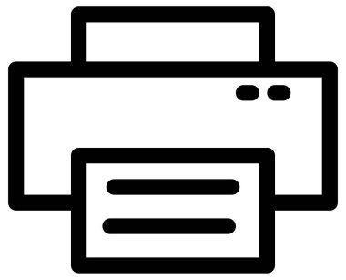 Yazıcı Düz Vektör Simgesi