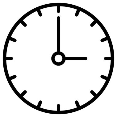 Saat simgesi vektör illüstrasyonu