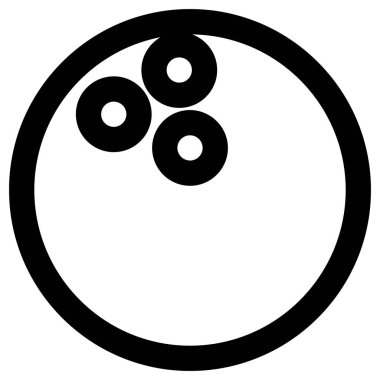 Bowling topu simgesinin vektör illüstrasyonu