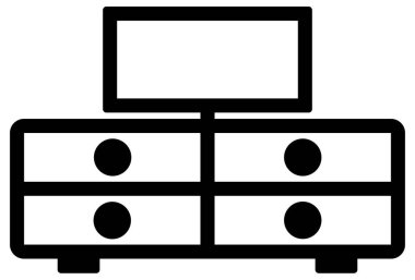 Mobilya simgesinin vektör illüstrasyonu