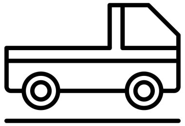 Basit ve minimalist benzin istasyonu kalın vektör simgesi