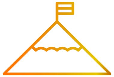 Yönlendirme simgesi. biçim düz sembol, turuncu renk, yuvarlak açılar, beyaz arkaplan