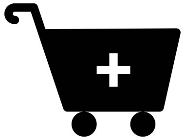 Basit ve minimalist alışveriş vektörü simgesi