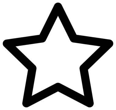 Yıldız vektör simgesi. düz sembol, beyaz arkaplan