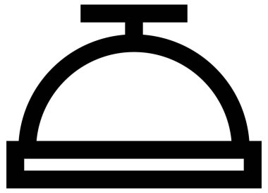 Otel düz vektör simgesi