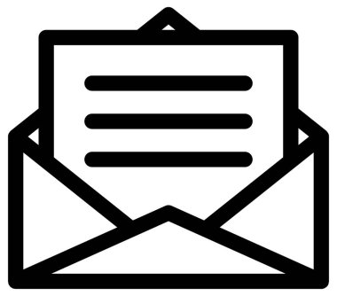 posta düz vektör simgesi