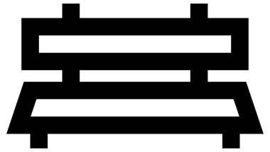 Otel ve restoran çizgisi vektör simgesi.