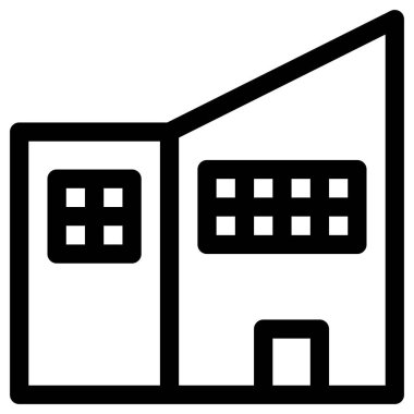 Basit ve minimalist ofis, beyaz üzerine cesur vektör simgesi