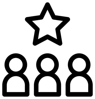 Basit ve minimalist ofis, beyaz üzerine cesur vektör simgesi