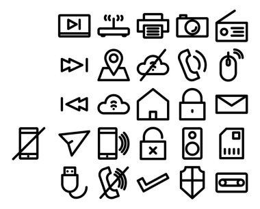 seo ve web simgelerinin vektör illüstrasyonu