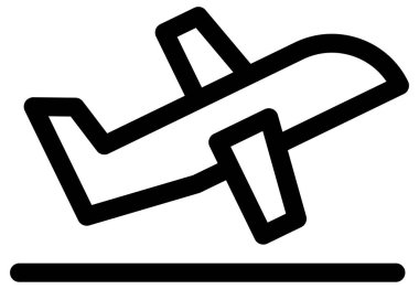 düzlem simgesinin vektör illüstrasyonu