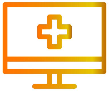 Beyaz arkaplanda basit ve minimal sağlık ve tıp vektörü simgesi