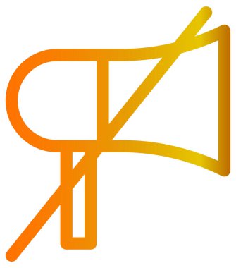 Beyaz arkaplanda sessiz işaret vektör simgesi